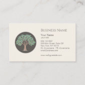 Carte De Visite Wise Tree Logo Vie Entraîneur et Naturopath (Devant)