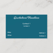 Carte De Visite Wish Under the Stars - Dreamy Anime inspiré (Dos)