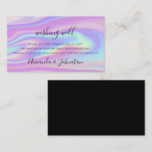 Carte De Visite Wishing Well For Mariage Sterling Cadeau Holograph