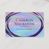 Carte De Visite Wisps Whimsical | Holo Fairy Pastel Rainbow Ombre (Devant)