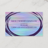 Carte De Visite Wisps Whimsical | Holo Fairy Pastel Rainbow Ombre (Dos)