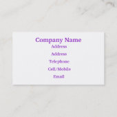 CARTE DE VISITE WISTERIA (Dos)