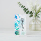 Carte De Visite *~* Wisteria et fleurs Roses Chemin du Nirvana (Debout devant)