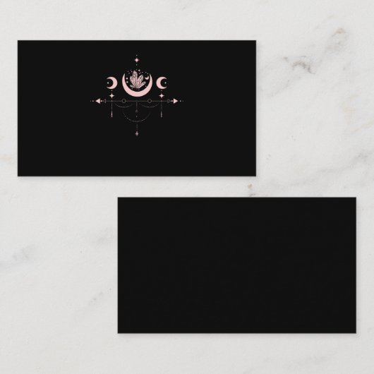 Carte De Visite Witchy Pastel Goth Moon (Devant / Derrière)