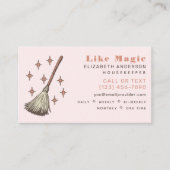 Carte De Visite Witchy Retro Nettoyage Professionnel Garage (Devant)