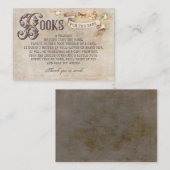 Carte De Visite Wizard Lettres Livres Magiques Pour Baby Request C (Devant / Derrière)