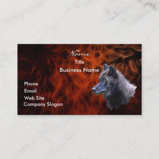 Carte de visite WOLF HEAD ou carte de profil