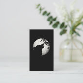 Carte De Visite Wolf Howling Beautiful Animal Moon (Debout devant)