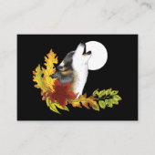Carte De Visite Wolf Howling Moon (Devant)