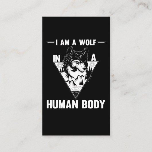 Carte De Visite Wolf Lover, animal de la forêt (Devant)