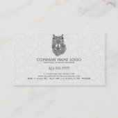 Carte De Visite Wolf Portrait Illustration Abstraite détaillée (Dos)