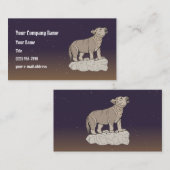 Carte De Visite Wolf Pup Howling (Devant / Derrière)