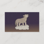 Carte De Visite Wolf Pup Howling (Dos)