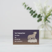 Carte De Visite Wolf Pup Howling (Debout devant)