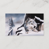 Carte De Visite Wolf Winter Castle Imaginaire (Devant)