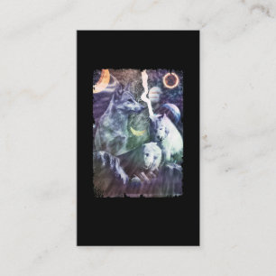 Carte De Visite Wolf Winter Galaxy Planètes Space Wolves