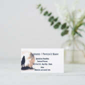 Carte De Visite Wolf Wolves Head Logo Animal Howling Moon (Debout devant)