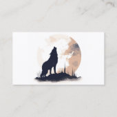 Carte De Visite Wolf Wolves Head Logo Animal Howling Moon (Dos)
