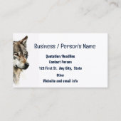 Carte De Visite Wolf Wolves Head Logo Animaux Nature (Devant)