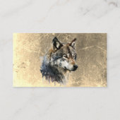 Carte De Visite Wolf Wolves Head Logo Animaux Nature (Dos)