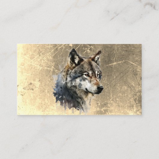 Carte De Visite Wolf Wolves Head Logo Animaux Nature (Dos)