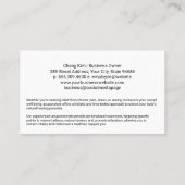 Carte De Visite Woman Getting Acupuncture | Eastern Healing (Dos)