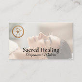 Carte De Visite Woman Getting Acupuncture | Eastern Healing (Devant)