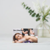 Carte De Visite Woman Getting Thai Massage at Spa (Debout devant)
