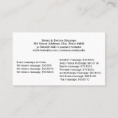 Carte De Visite Woman Getting Thai Massage at Spa (Dos)