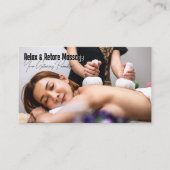 Carte De Visite Woman Getting Thai Massage at Spa (Devant)