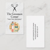 Carte De Visite Woman Grooming Dog | Pets (Devant / Derrière)