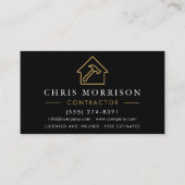 Carte De Visite Wood Building Construction Contractor (Devant)