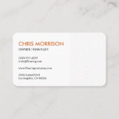 Carte De Visite Wood Flooring Professional (Devant)