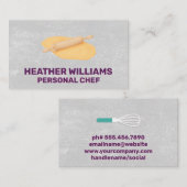 Carte De Visite Wood Rolling Pin | Dough (Devant / Derrière)