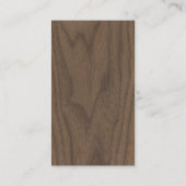 Carte De Visite Wooden Connect with Us Social Media QR Code Logo (Dos)