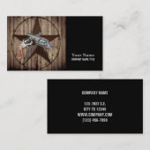 Carte De Visite Woodgrain texas star cowboy western country pistol (Devant / Derrière)