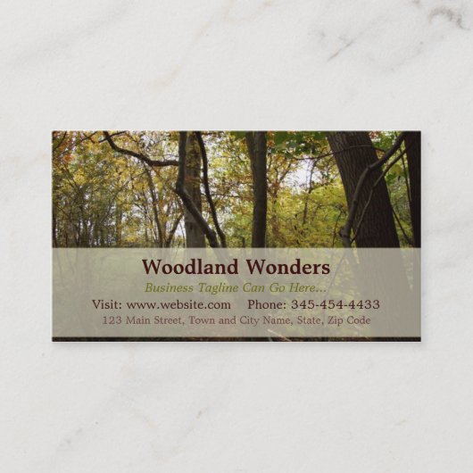 Carte de visite Woodland (Devant)