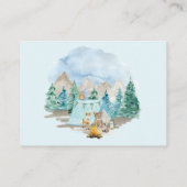 Carte De Visite Woodland Animals Camping Books Boy Baby Enclosure (Dos)