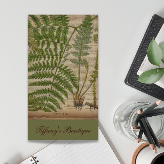 Carte De Visite woodland foliage french botanical
