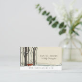 Carte De Visite Woodland Winter Forest Fox Photographe de la faune (Debout devant)