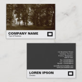 Carte De Visite Woods, Bute Park Cardiff - Sepia tonifié (Devant / Derrière)