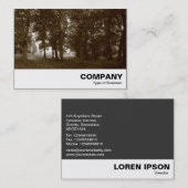 Carte De Visite Woods, Bute Park Cardiff - Sepia tonifié (Devant / Derrière)