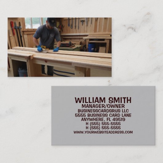 Carte de visite Woodworker (Devant / Derrière)