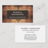 Carte De Visite Woodworker Carpenter Handyman Outils Du Commerce (Devant / Derrière)