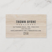 Carte De Visite Woodworker / Carpenter Outils Accueil Amélioration (Dos)