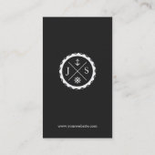 Carte De Visite Woodworker - Monogramme Nautique Rétro (Dos)