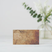 Carte De Visite Woodworker Rustic Wood (Debout devant)