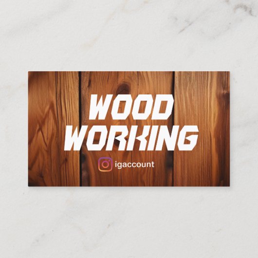 Carte De Visite Woodworking (Dos)