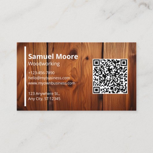Carte De Visite Woodworking (Devant)