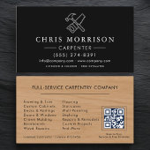 Carte De Visite Woodworking Carpenter Carpentry QR Code